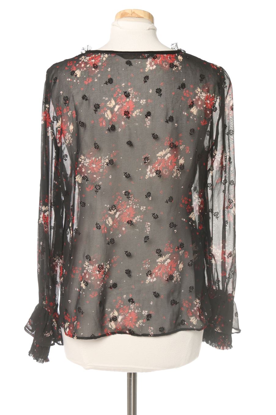 Blouse à manches longues Zara de la taille M, de couleur fleurs