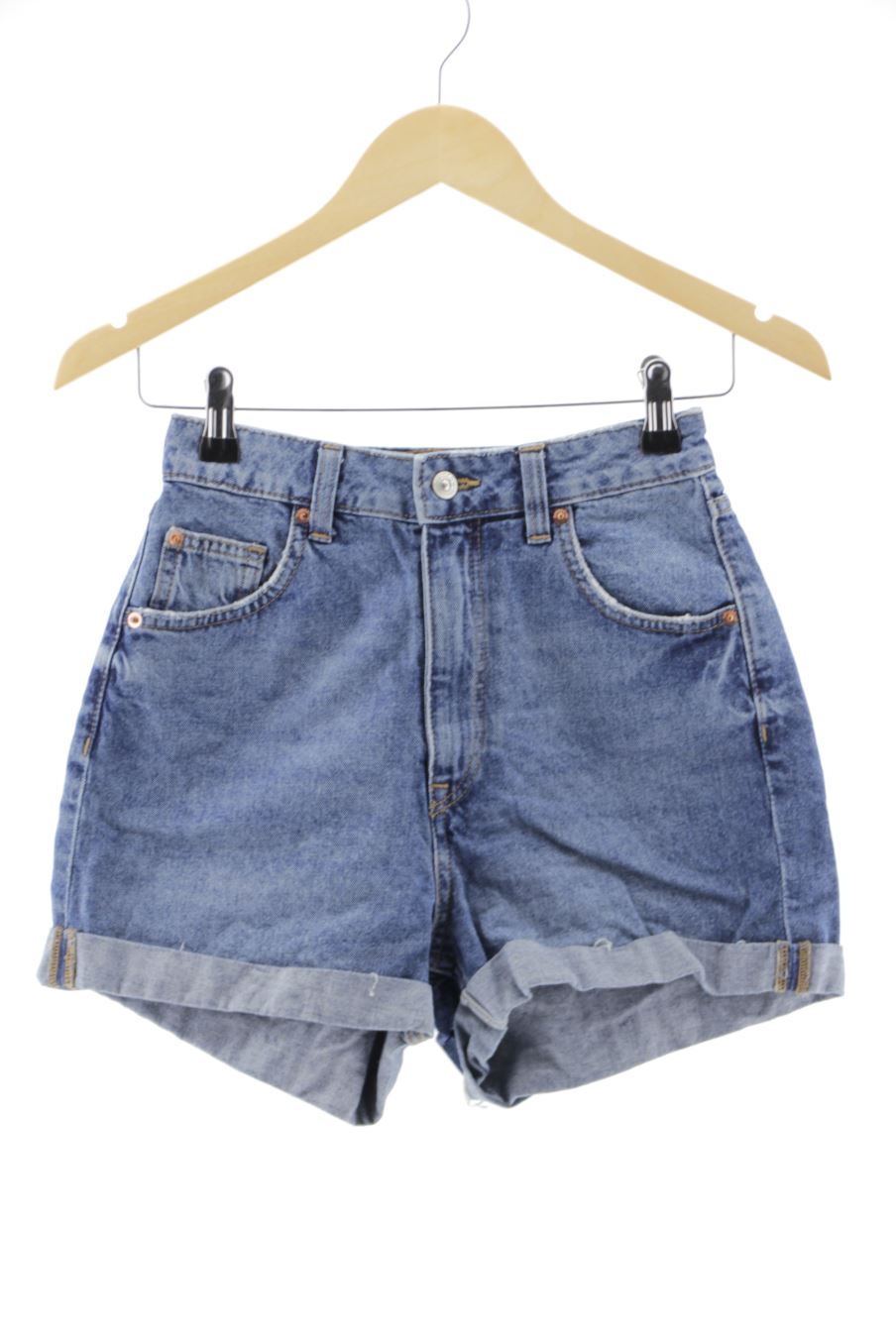 Shorts H&M de la taille 36, de couleur bleu de denim