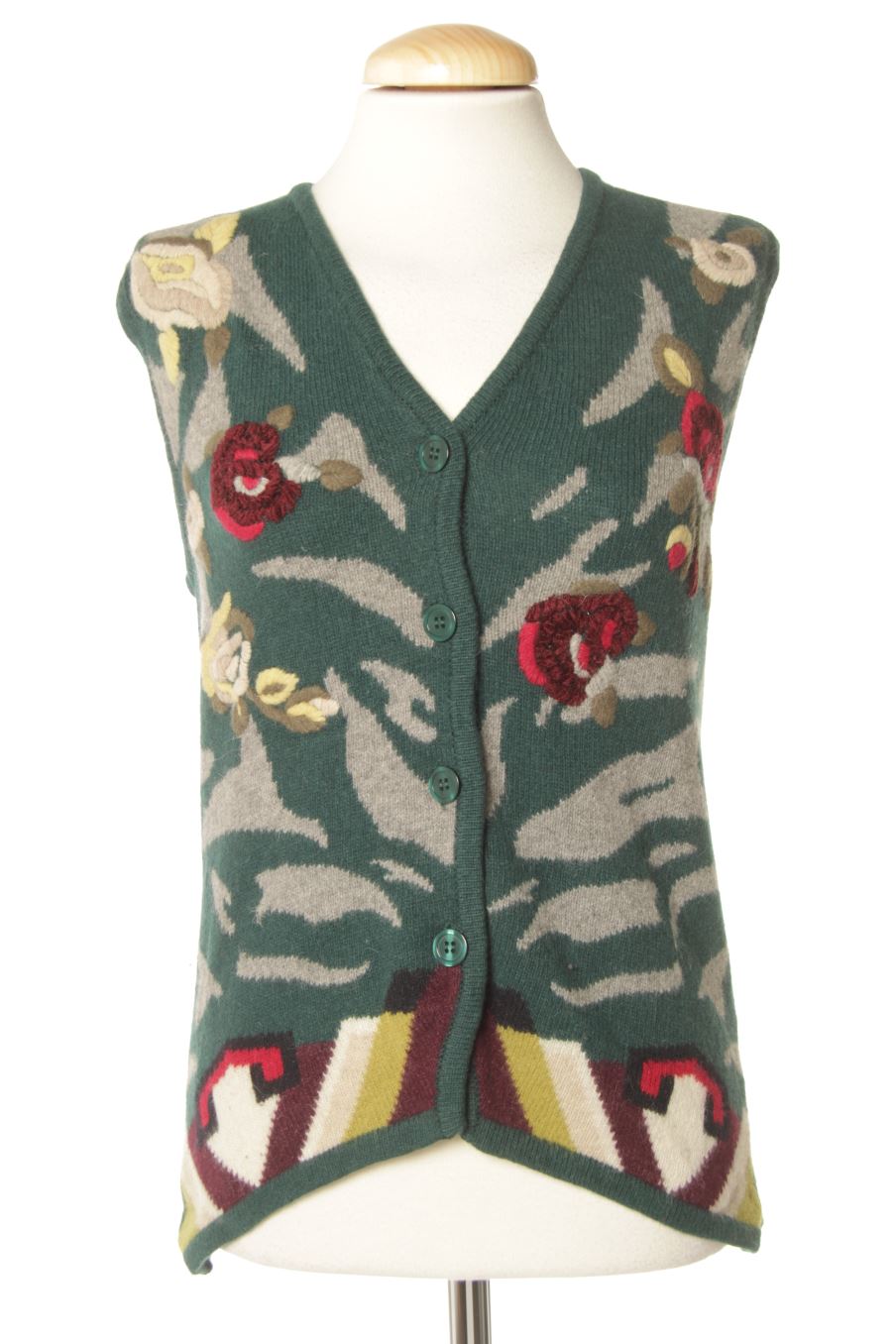 Chaleco de tela de PERCENTIL de la talla 36, de color verde
