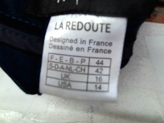Pantalon La redoute de la taille 44, de couleur bleu marine
