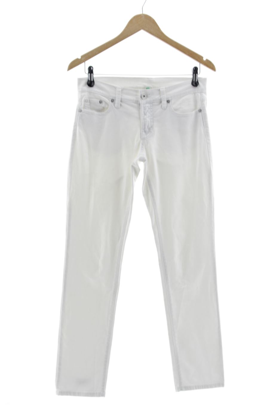 Jeans Benetton de la taille 38, de couleur blanc de denim