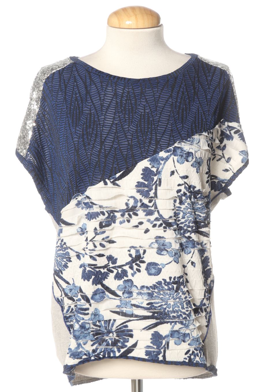T-Shirt von Desigual Größe S, Farbe Blau, für