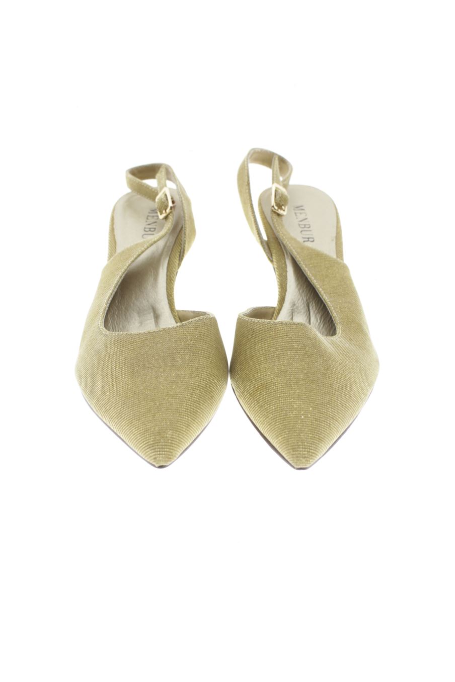 Zapatos de tacon de Menbur de la talla 39, de color dorado de