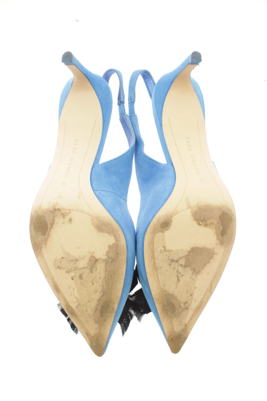 Zapatos de tacon de Zara de la talla 37, de color azul de