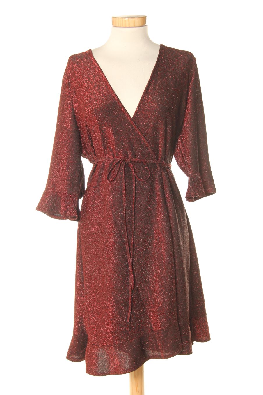 Vestido casual de kling de la talla M, de color burdeos