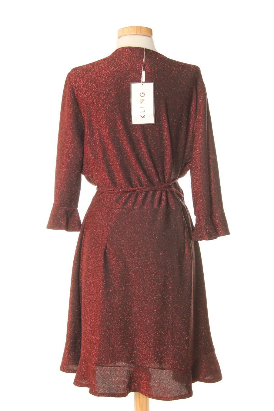 Vestido casual de kling de la talla M, de color burdeos