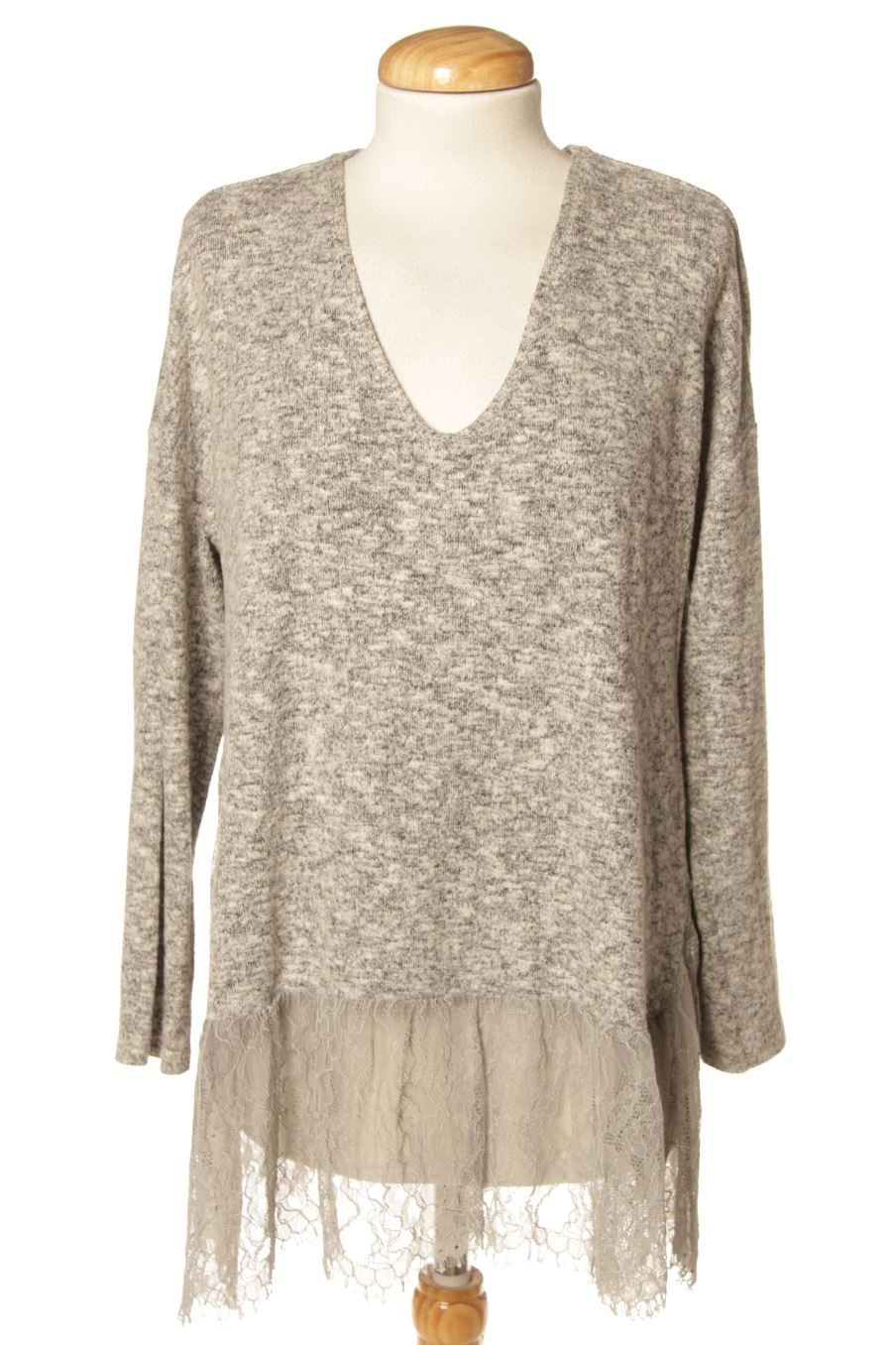 Pull Zara de la taille S, de couleur gris
