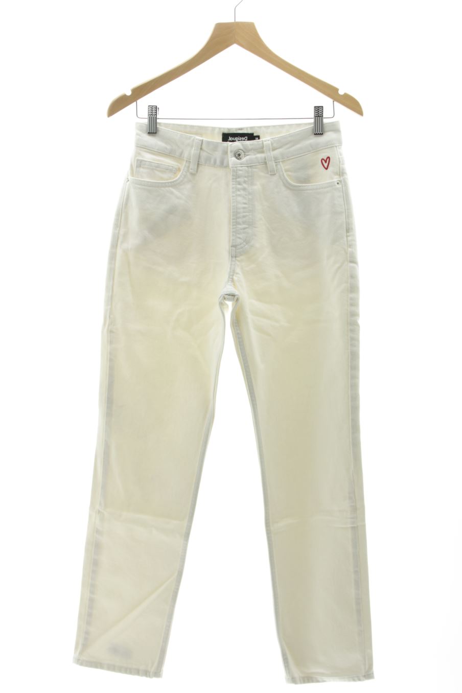 Jeans Desigual de la taille 38, de couleur blanc de denim