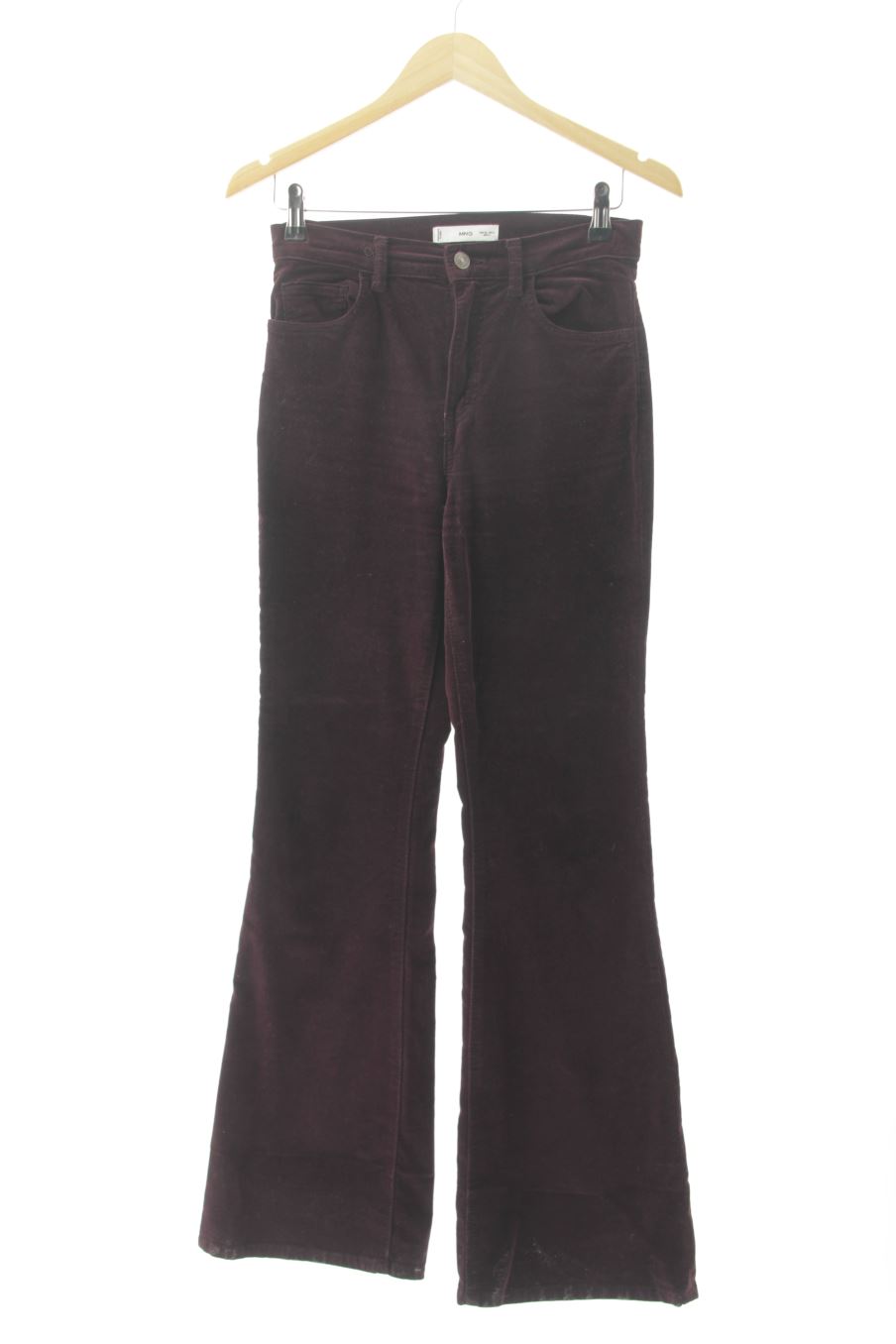 Jeans Mango de la taille 34, de couleur bordeaux de velours