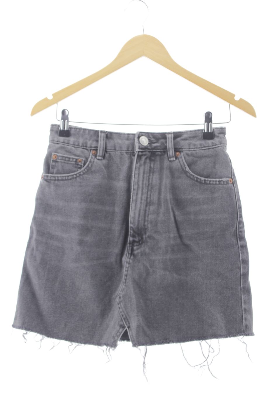 Jupe Zara de la taille S, de couleur gris de denim