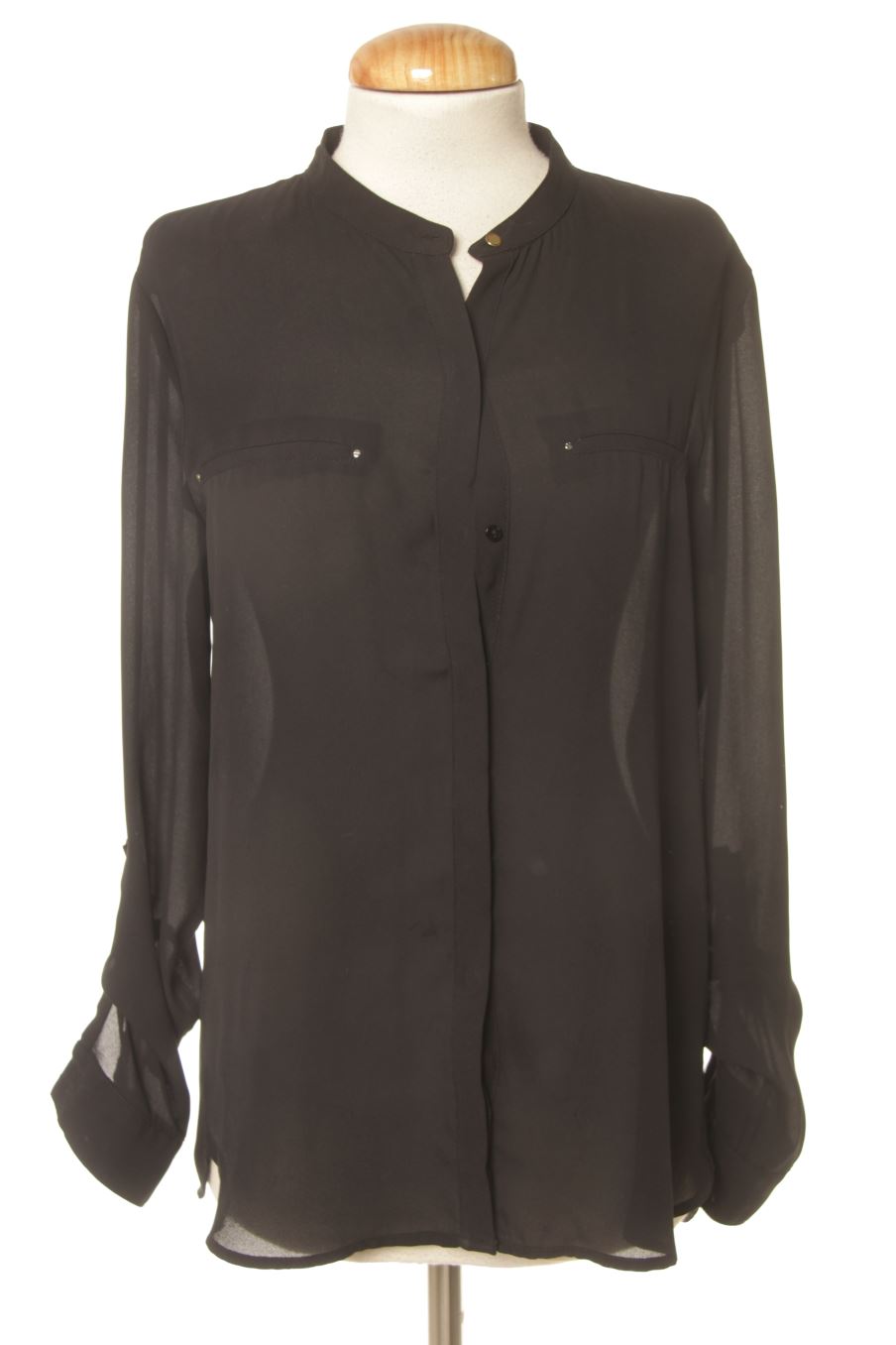 Blusa de manga larga de Mango de la talla S, de color negro