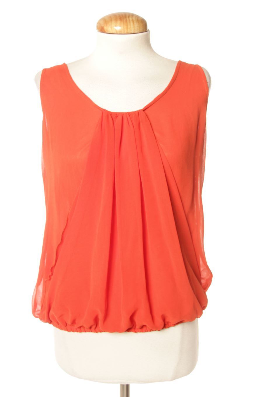 Blouse à manches courtes Zara de la taille S, de couleur orange