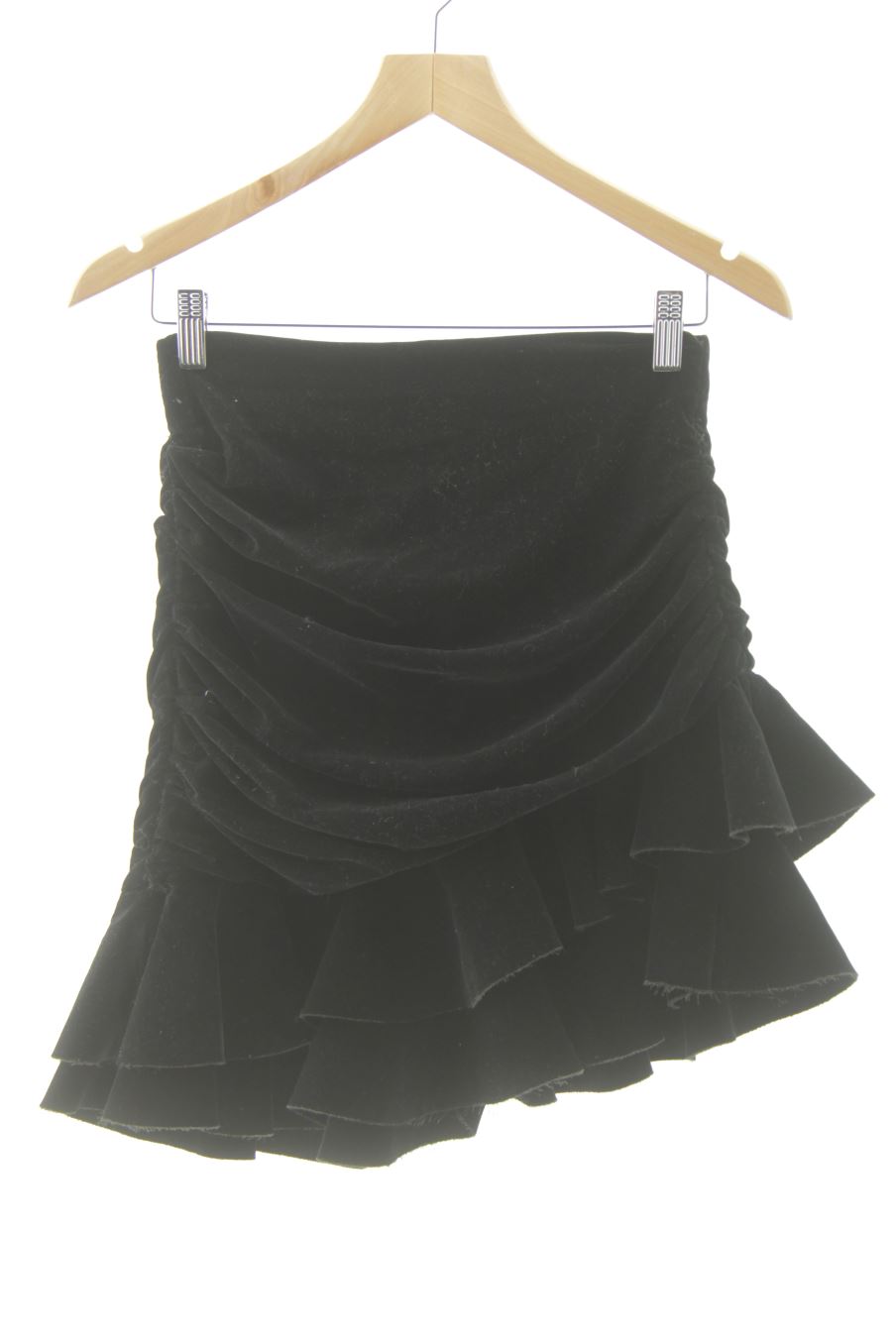 Jupe Zara de la taille XS, de couleur noir de velours