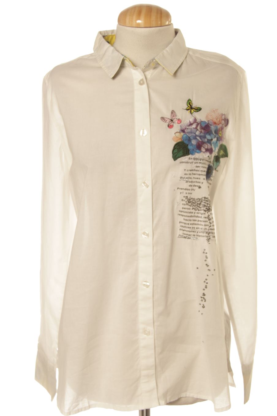 Chemise Desigual de la taille M, de couleur blanc
