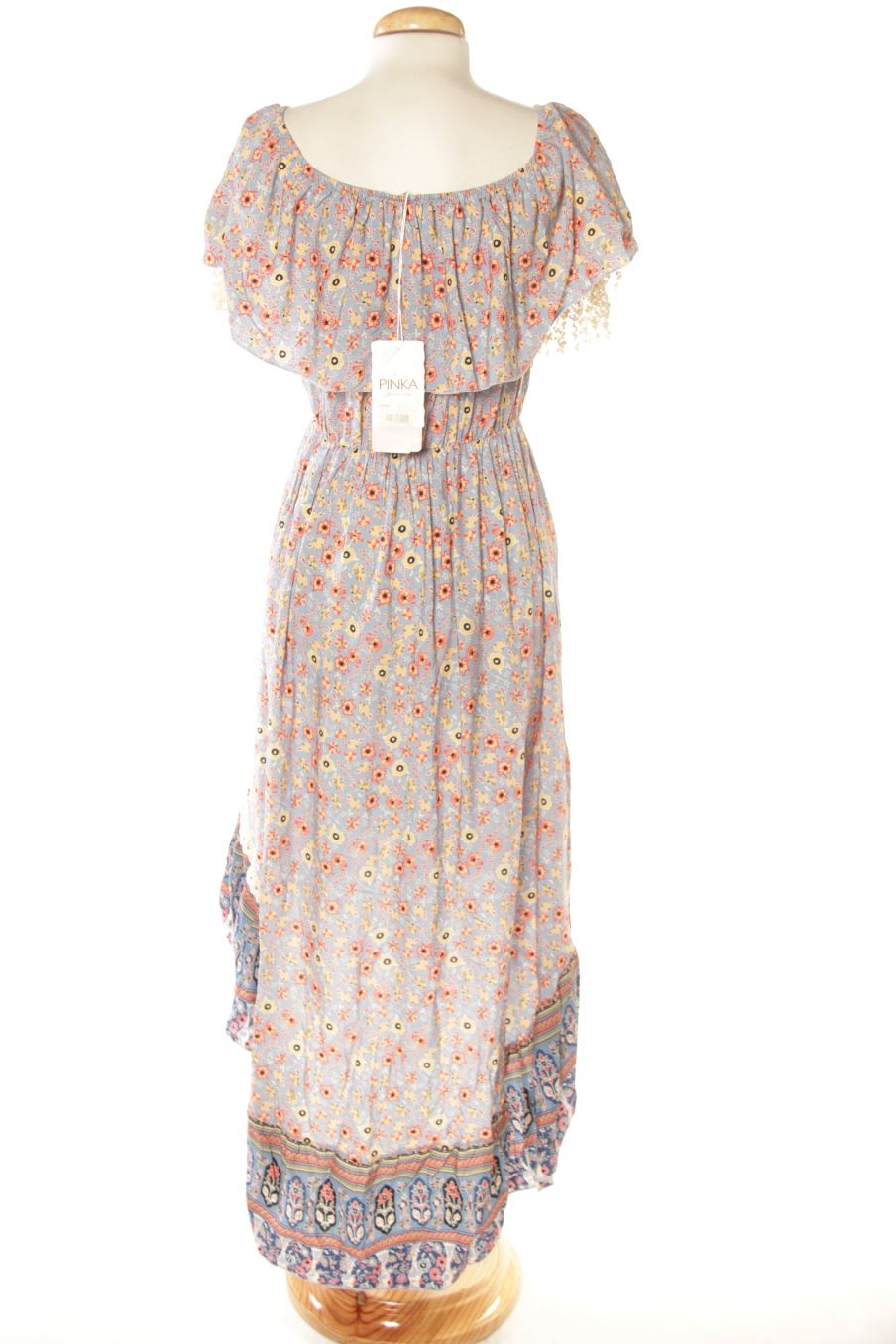 Robe casual pinka de la taille L, de couleur imprimés