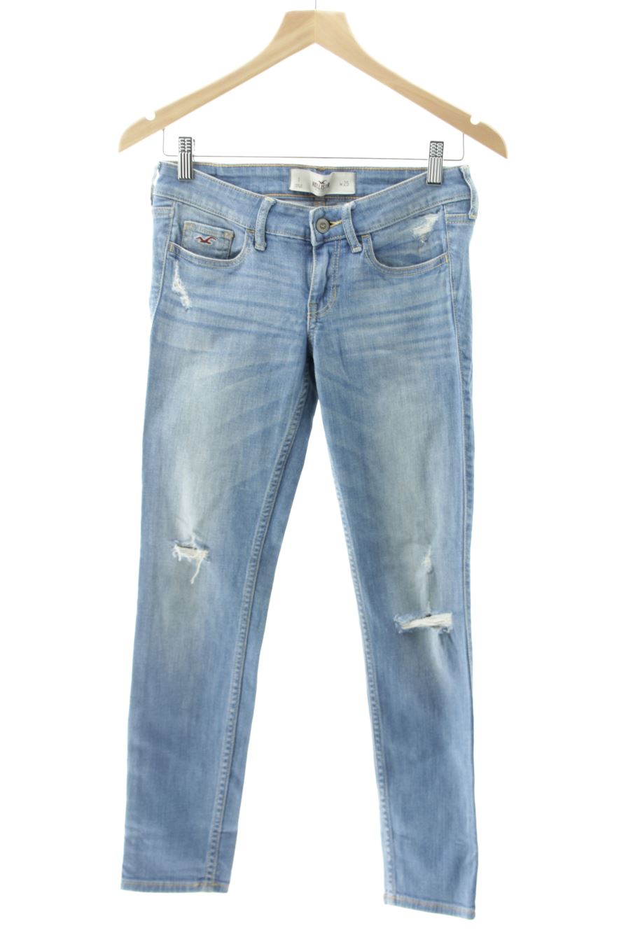 Jeans Hollister de la taille 34, de couleur bleu de denim