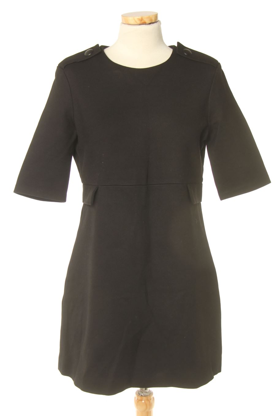 Robe casual Zara de la taille L, de couleur noir