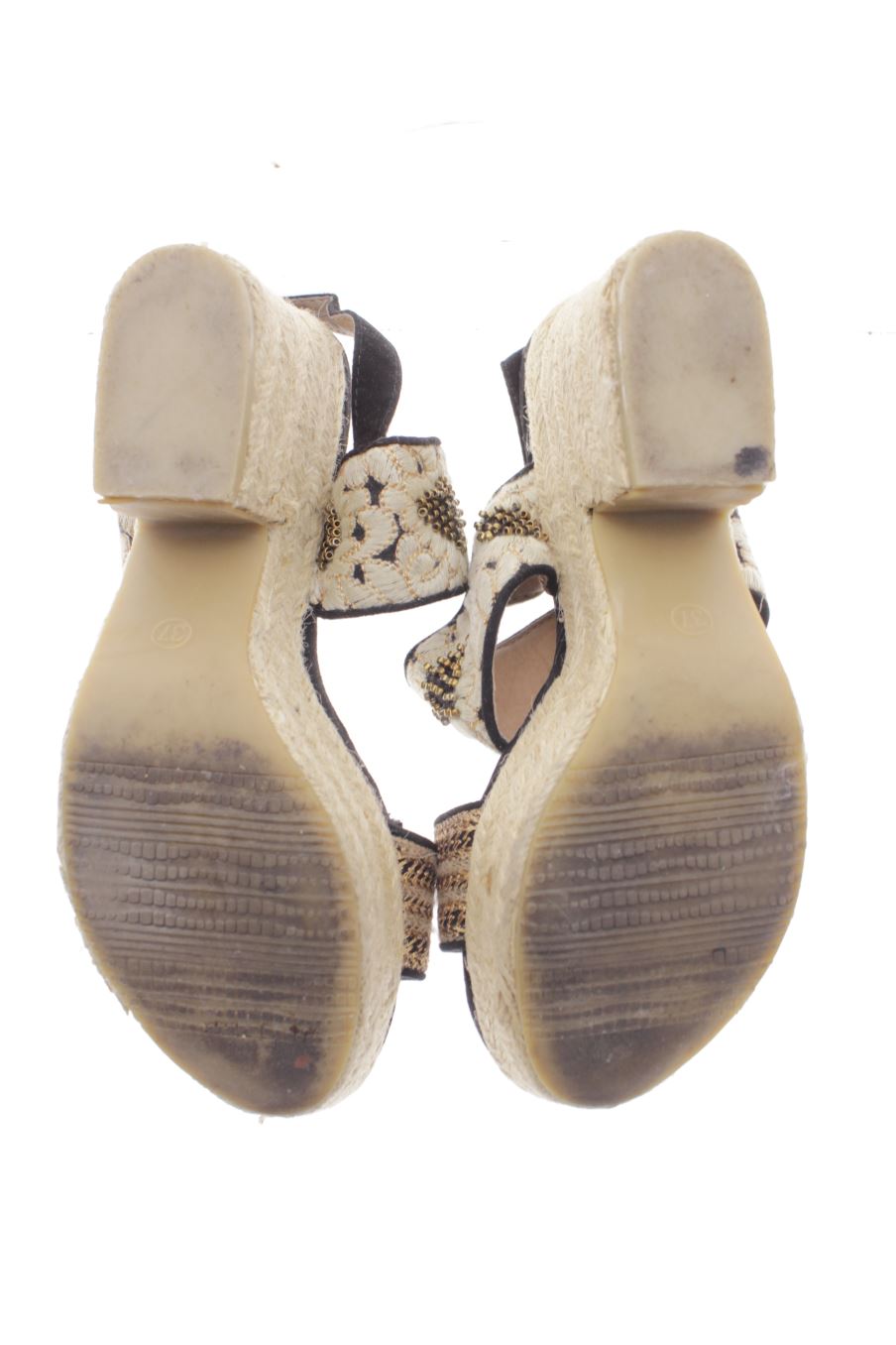 Sandalias tacon de Buonarotti de la talla 37, de color negro de