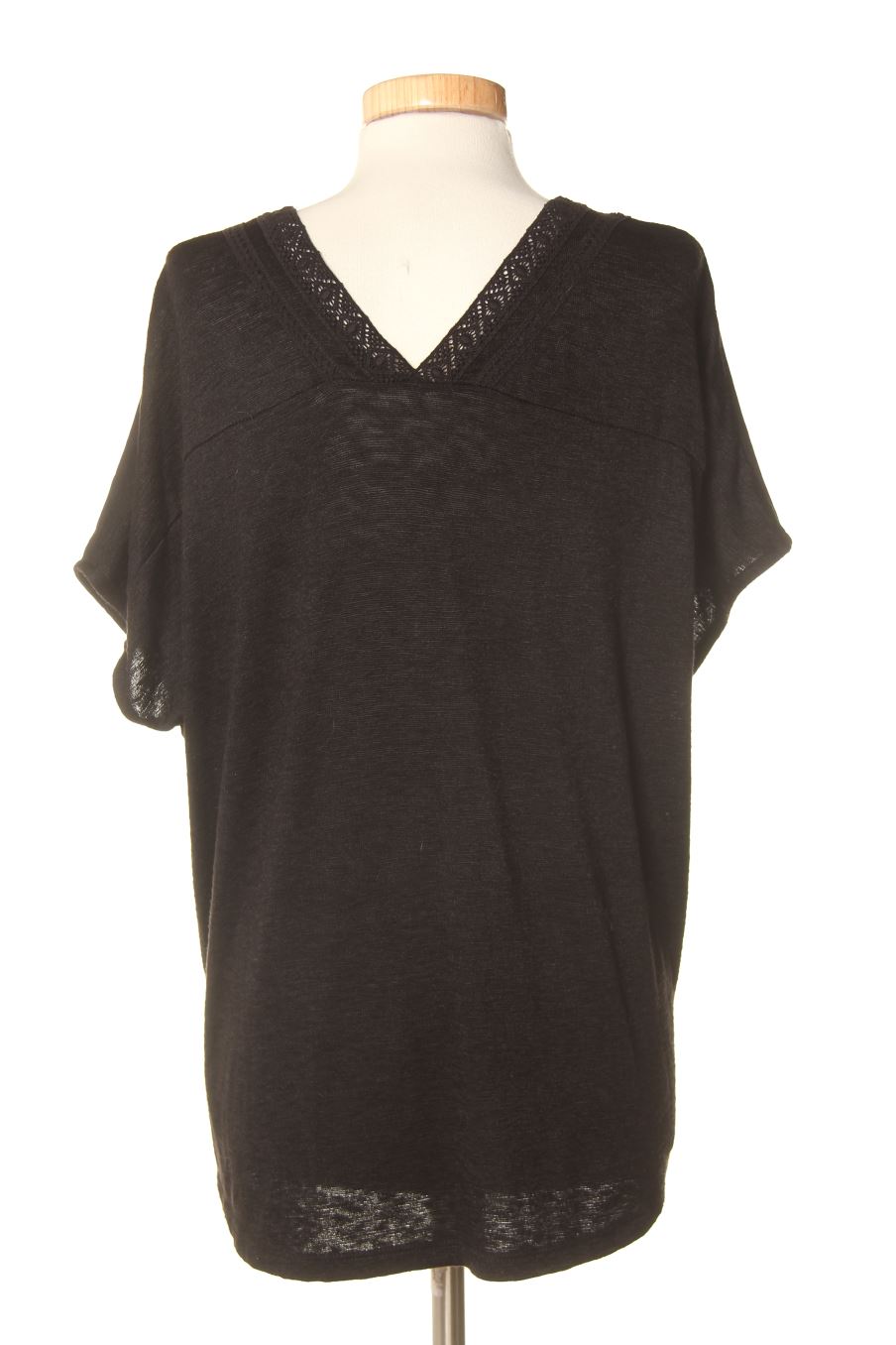 Blusa de manga corta de PERCENTIL de la talla XL, de color negro