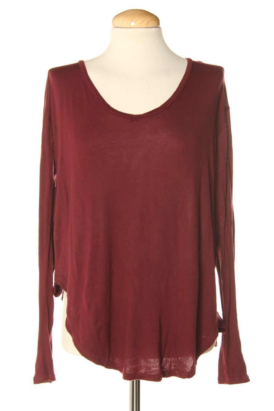 T-shirt à manches longues Hollister de la taille S, de couleur bordeaux