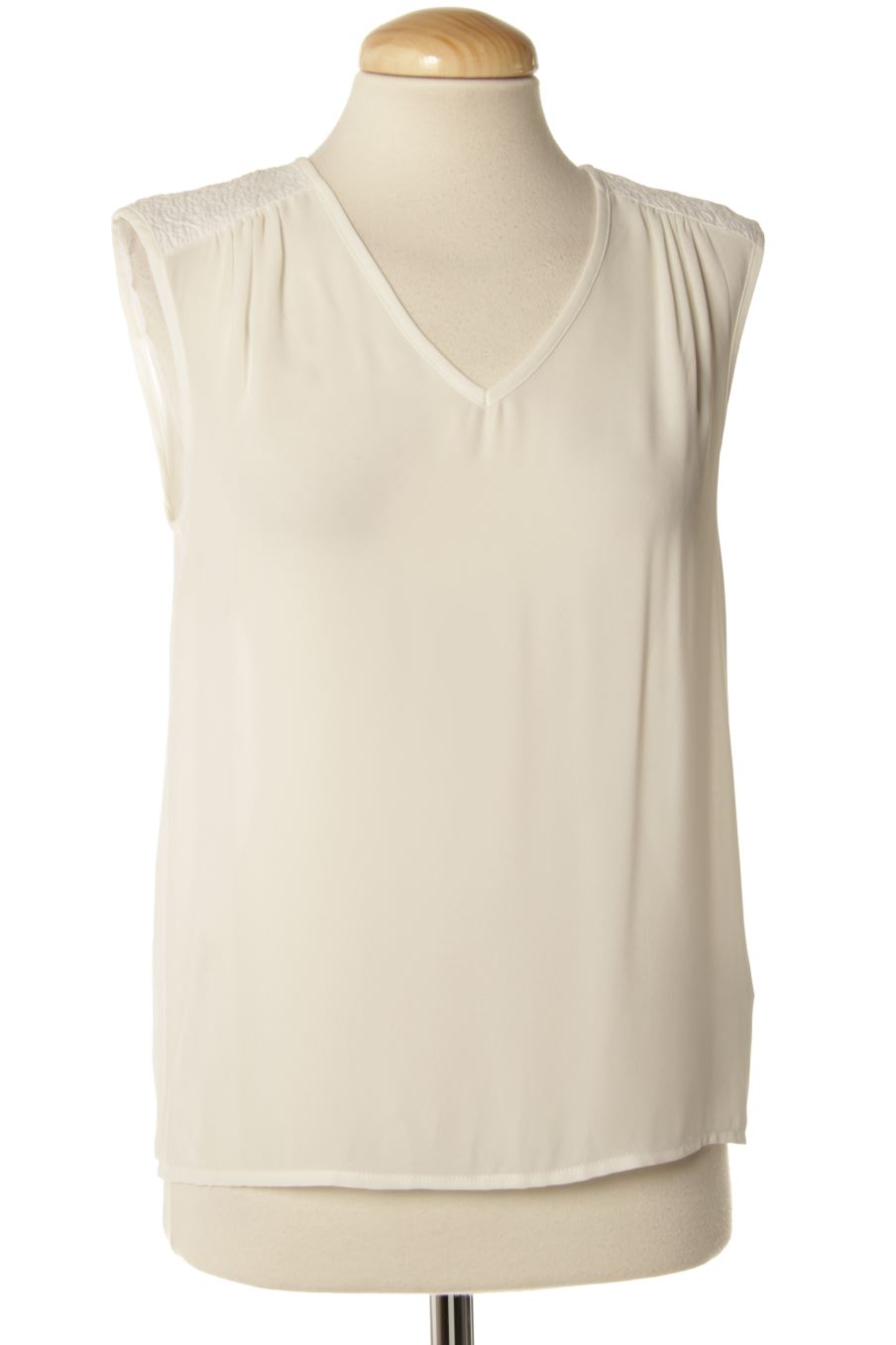 Blouse à manches courtes Tintoretto de la taille 36, de couleur blanc