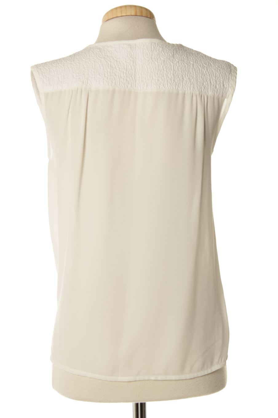 Blouse à manches courtes Tintoretto de la taille 36, de couleur blanc