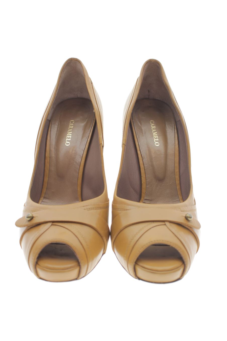 Sandalias tacon de Caramelo de la talla 38, de color marrón de