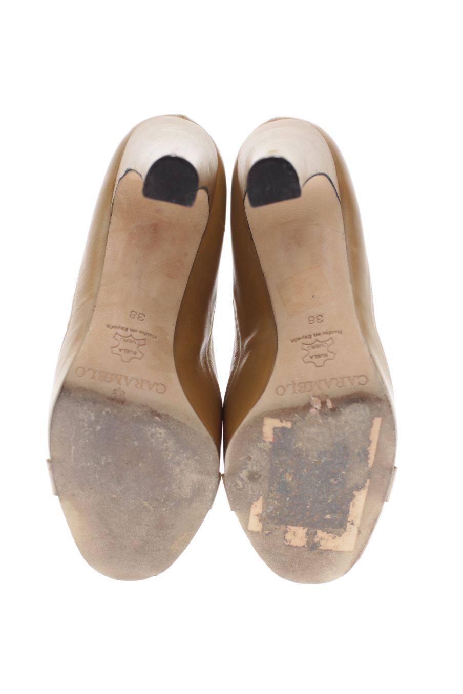 Sandalias tacon de Caramelo de la talla 38, de color marrón de