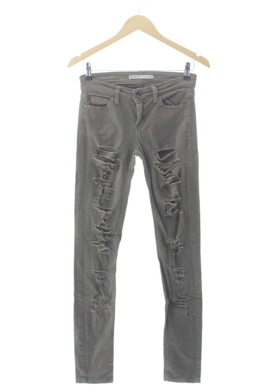 Jeans Stradivarius de la taille 36, de couleur vert de denim