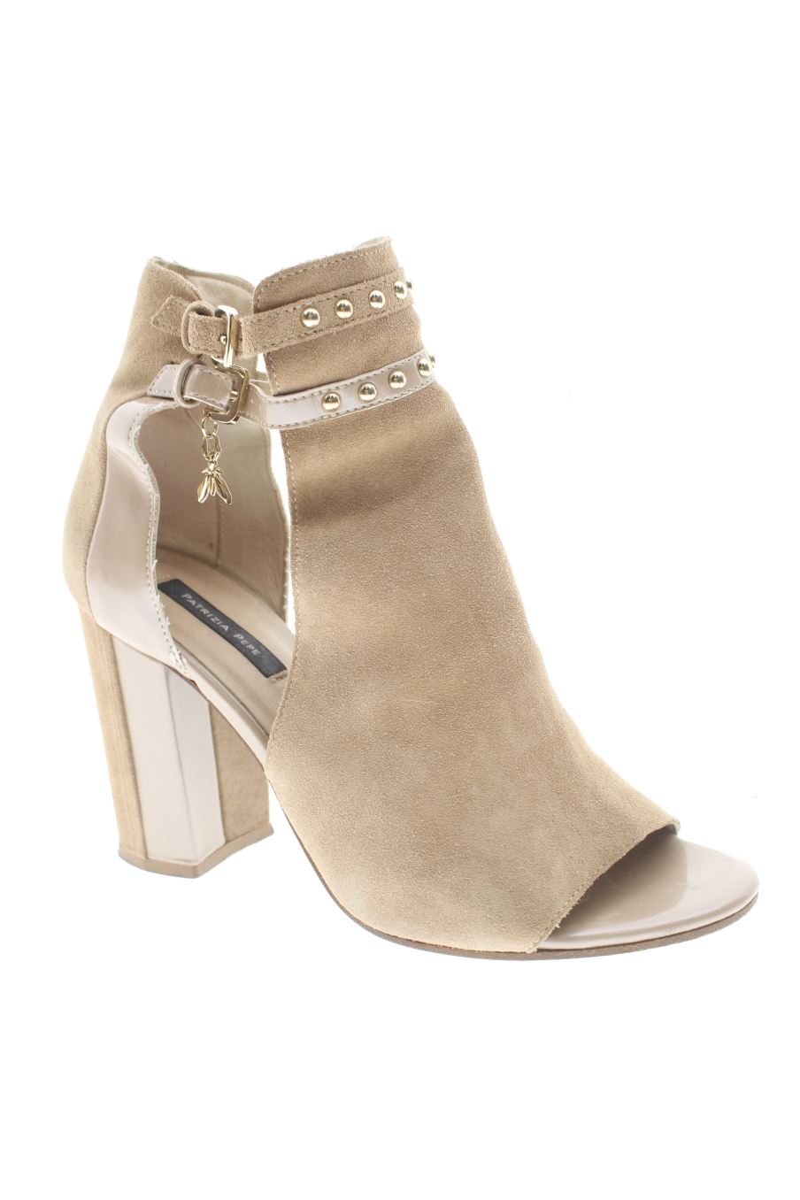 Sandalias tacon de Patrizia pepe de la talla 38, de color beige de