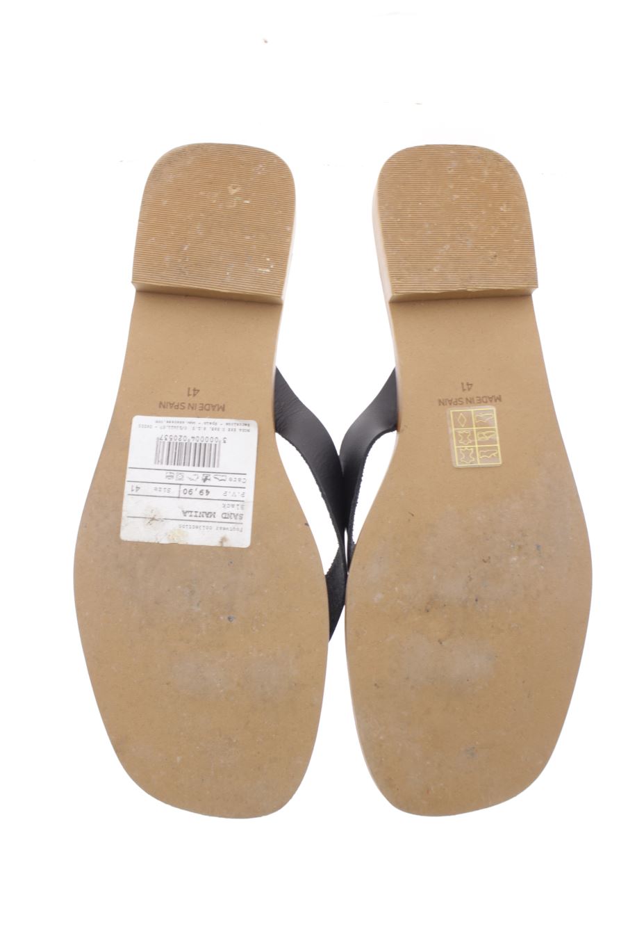 Sandalias planas de EseOese de la talla 41, de color negro de