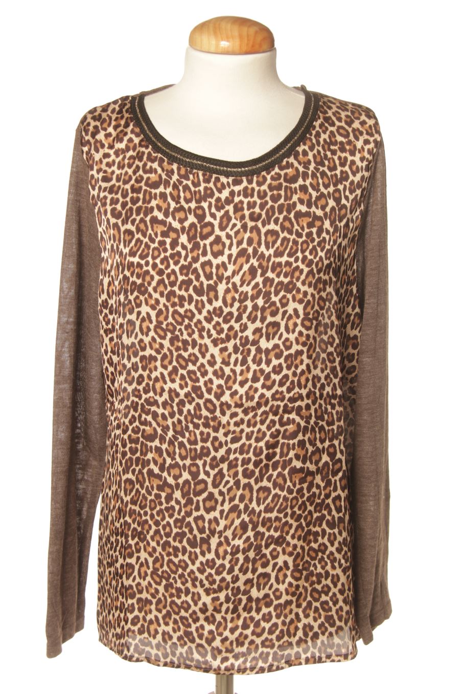 Camiseta manga larga de Cortefiel de la talla L, de color animal print