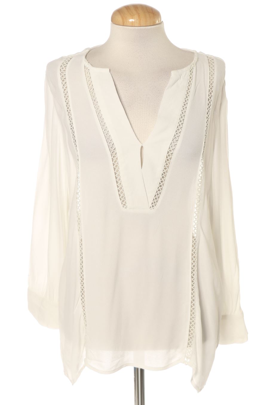 Langärmelige Bluse von Monoprix Größe 36, Farbe Weiss, für