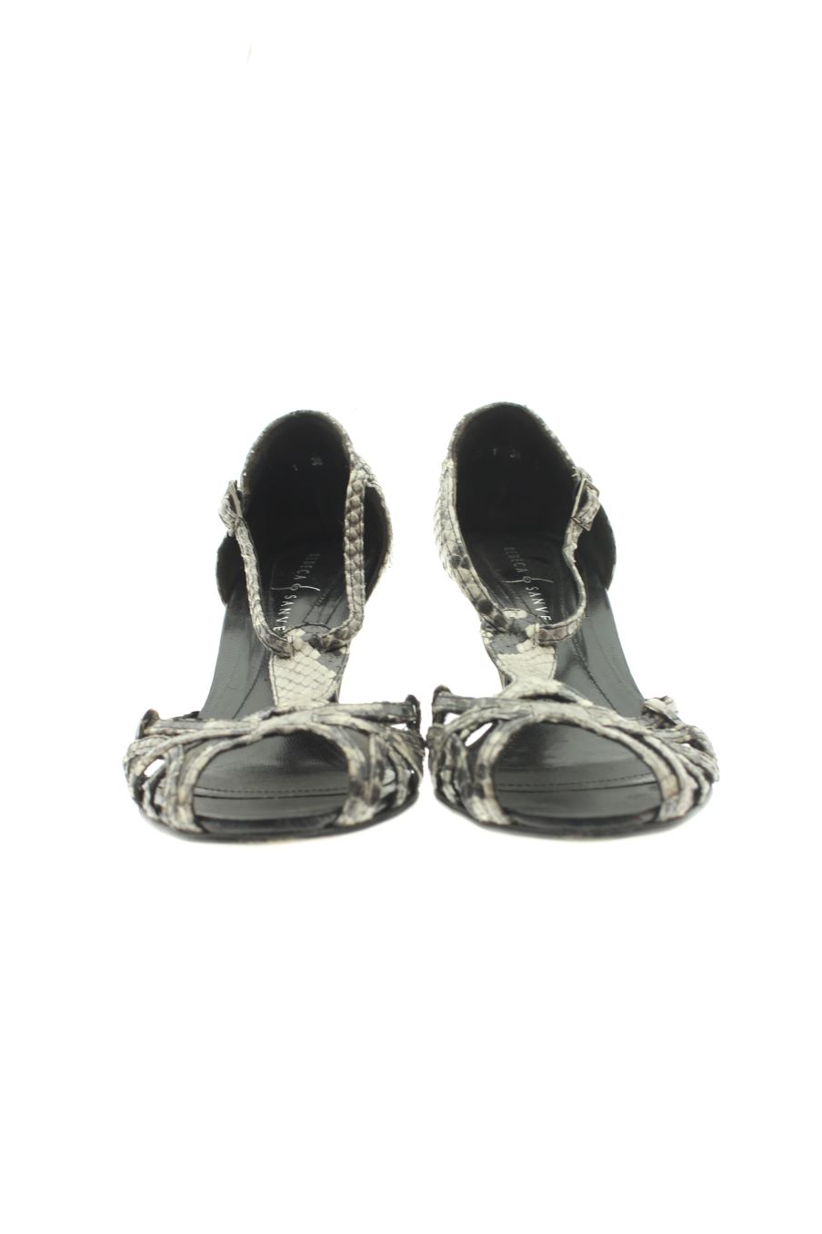 Sandalias tacon de Rebeca Sanver de la talla 38, de color animal print de