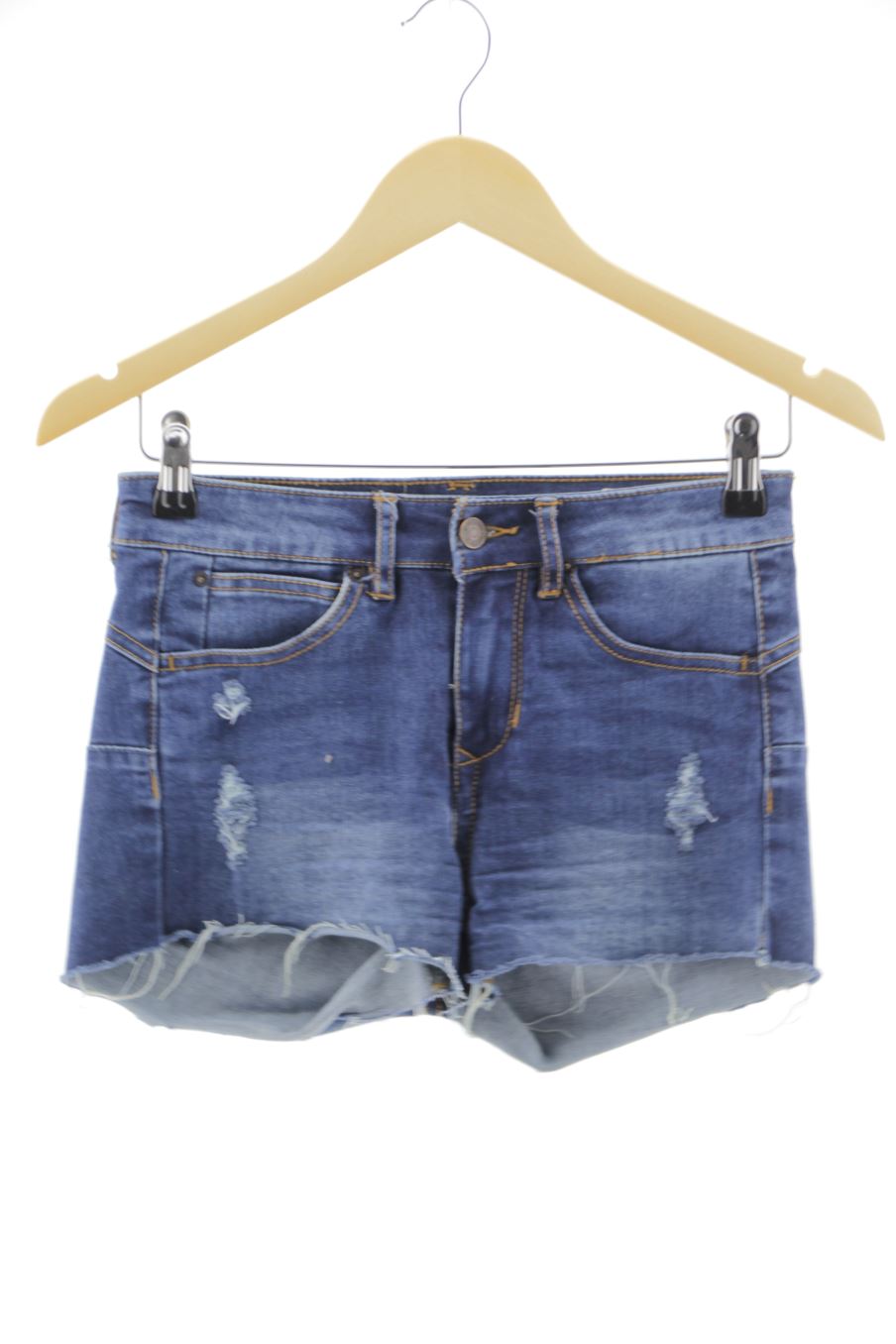 Shorts Pull & Bear de la taille 34, de couleur bleu de denim