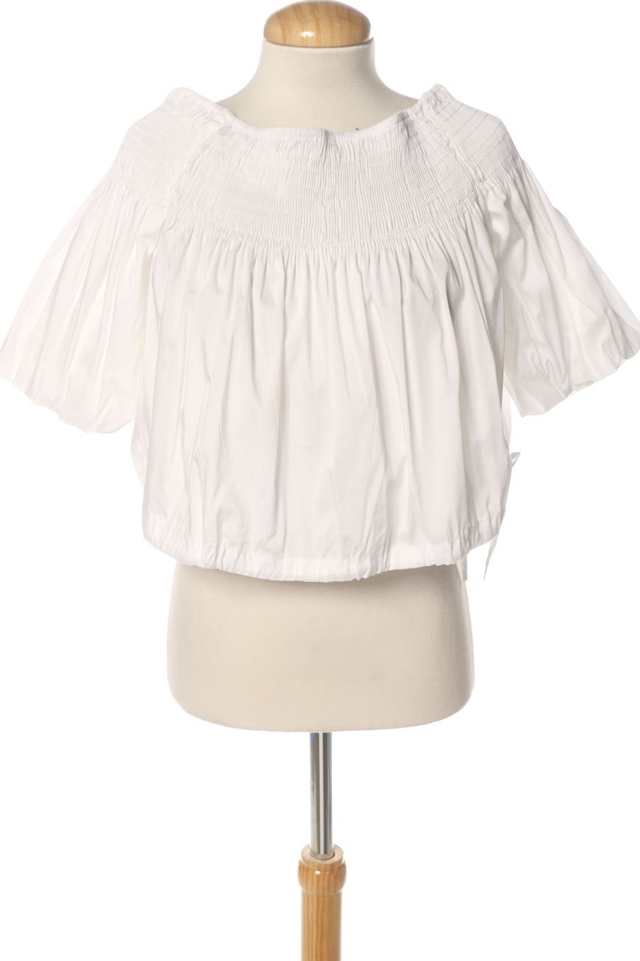 Blusa de manga larga de Zara de la talla L, de color blanco