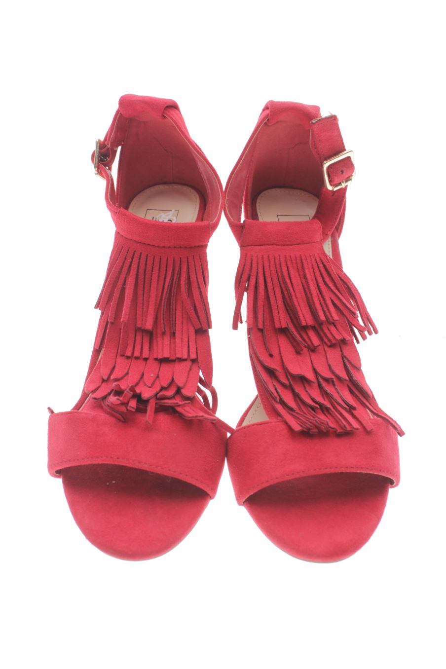 Sandalias tacon de Jina de la talla 38, de color rojo de
