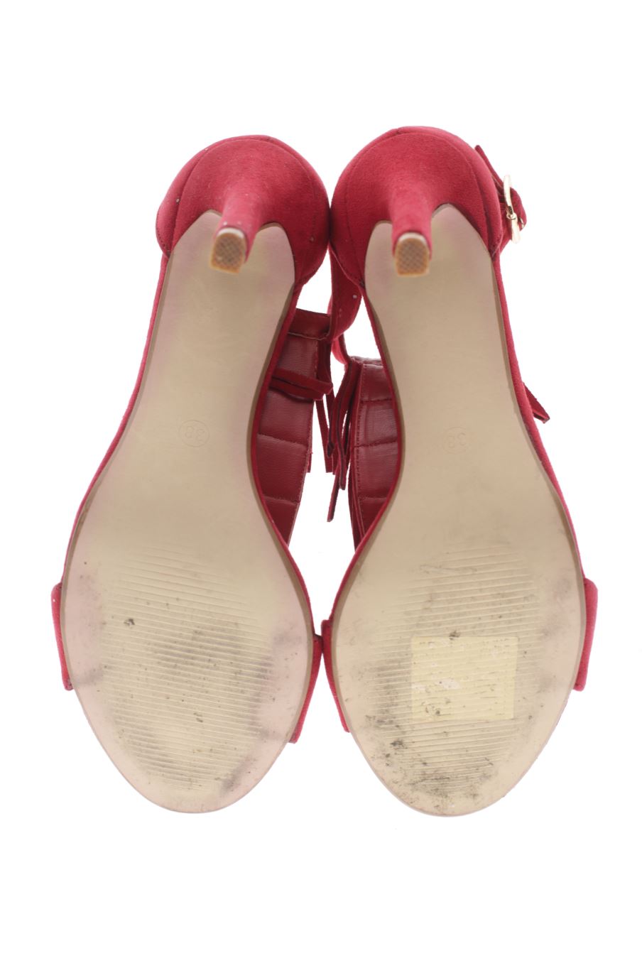 Sandalias tacon de Jina de la talla 38, de color rojo de