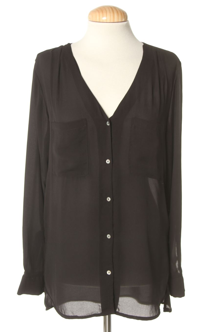 Blusa de manga larga de H&M de la talla 34, de color negro