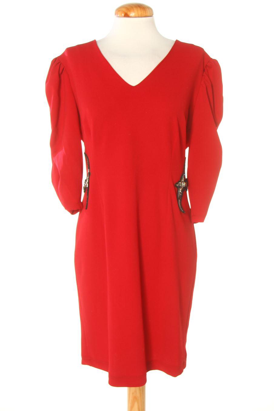 Robe casual JOHANNA MANZANARO de la taille L, de couleur rouge