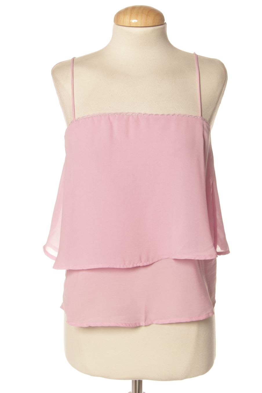 Blusa a maniche corte de Bershka de la talla M, de color rosa