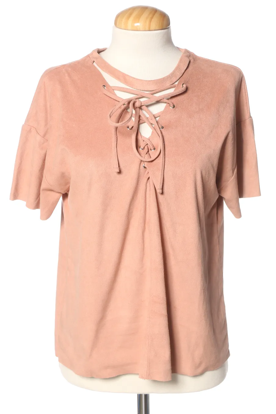 Blouse à manches courtes Stradivarius de la taille S, de couleur rose