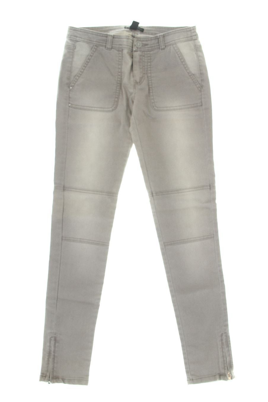 Vaquero de Mango de la talla 36, de color gris de ropa vaquera