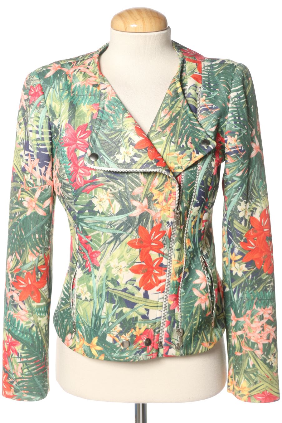 Blouson Roberto Torretta de la taille 40, de couleur fleurs