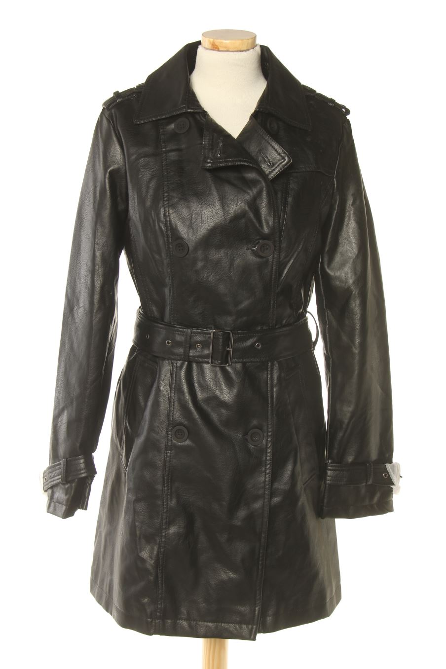 Gabardina de Anany de la talla M, de color negro de sintético