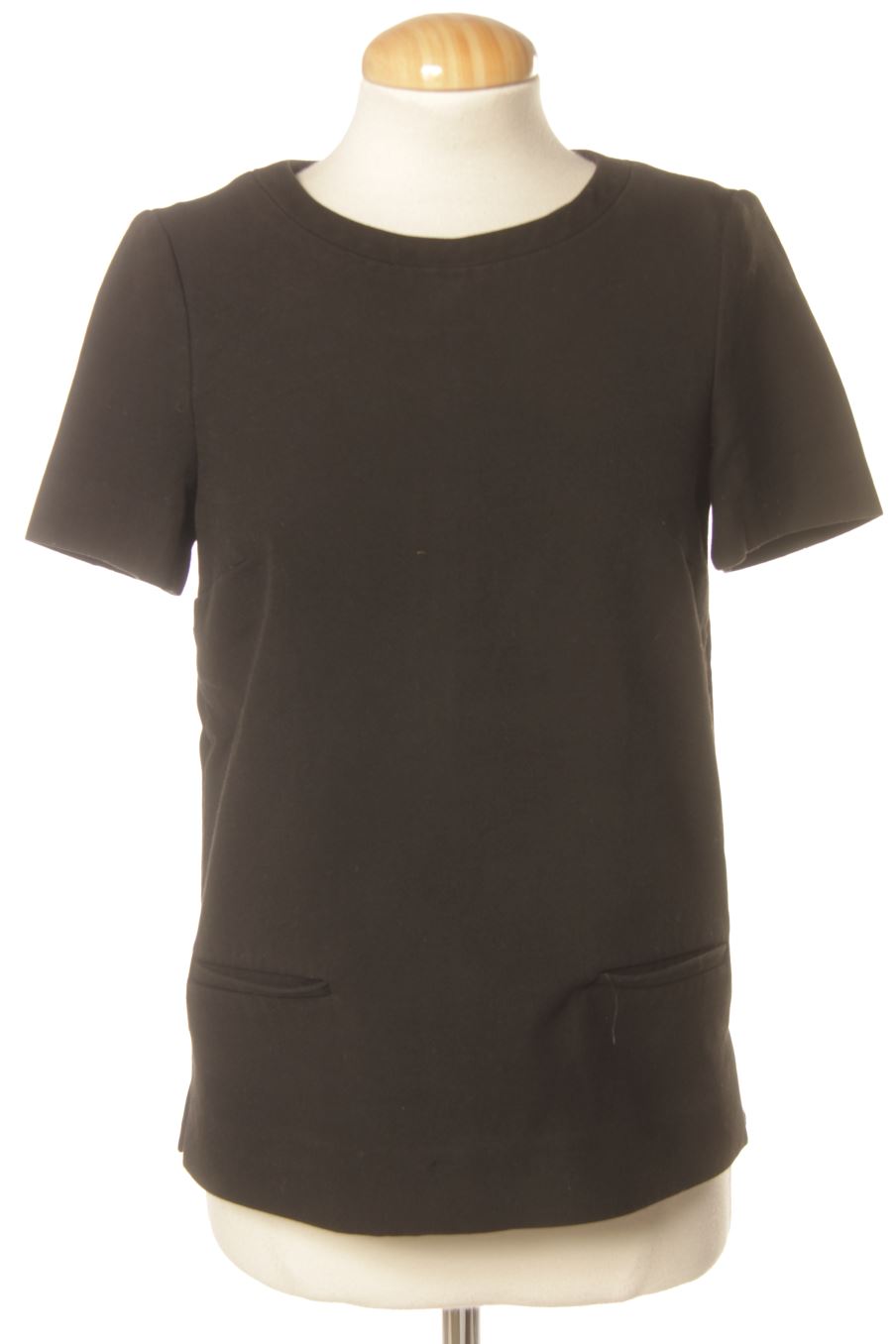 Blouse à manches courtes Massimo Dutti de la taille 34, de couleur noir