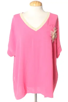 Blusa a maniche corte Unica Made in italy, foto 1 di 2