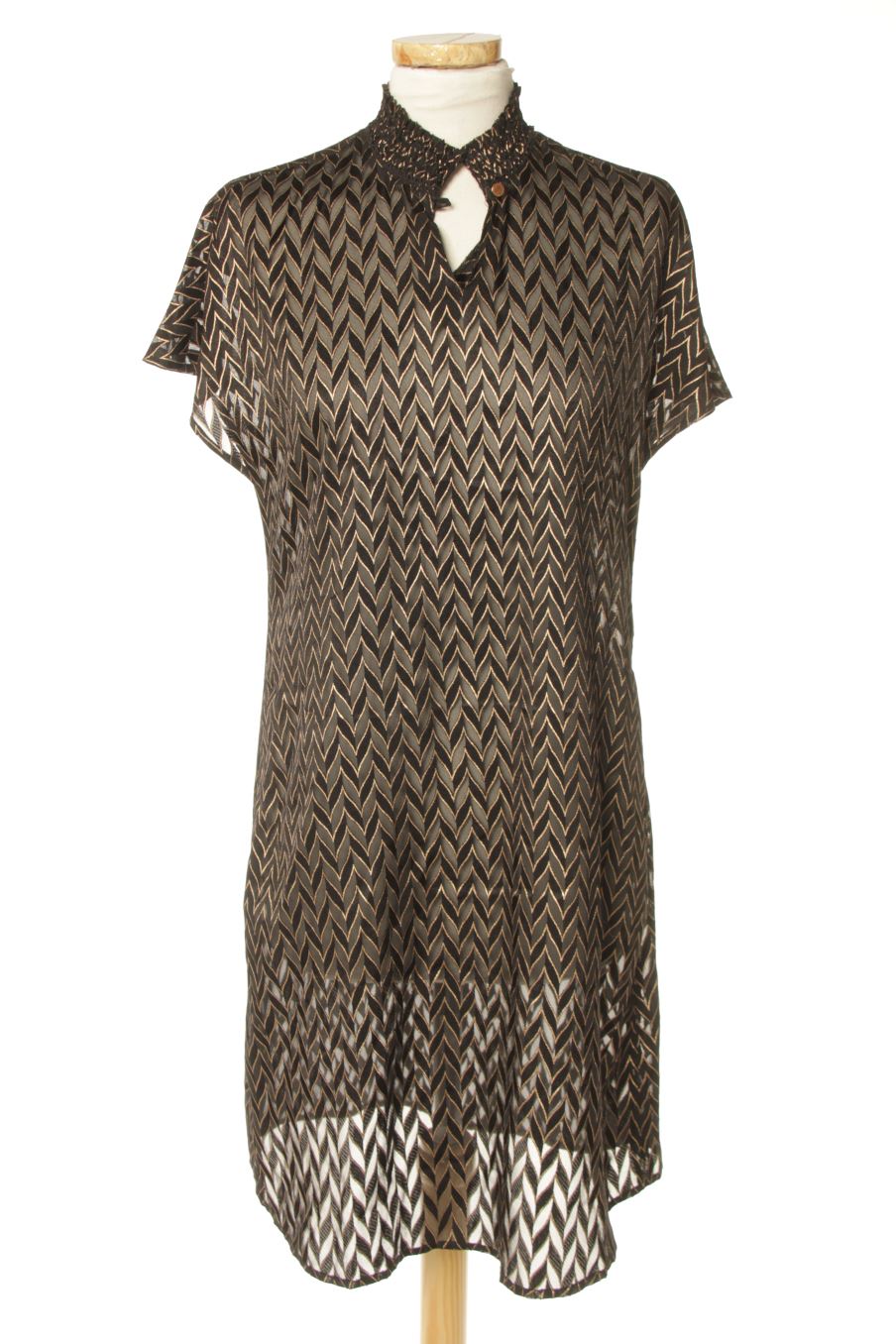 Einfaches Kleid von One step Größe 34, Farbe Schwarz, für