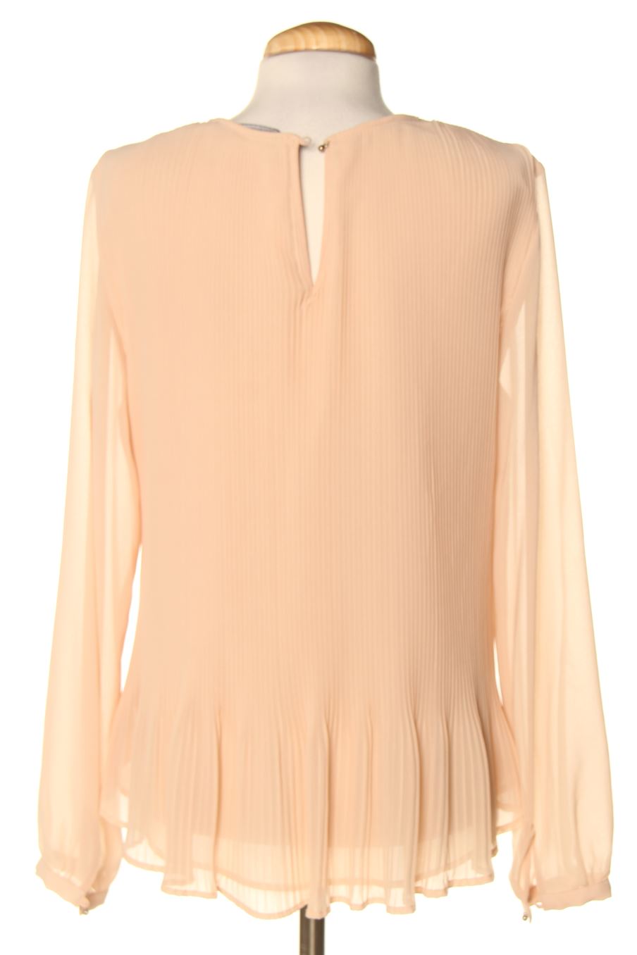 Blusa de manga larga de Zara de la talla L, de color beige