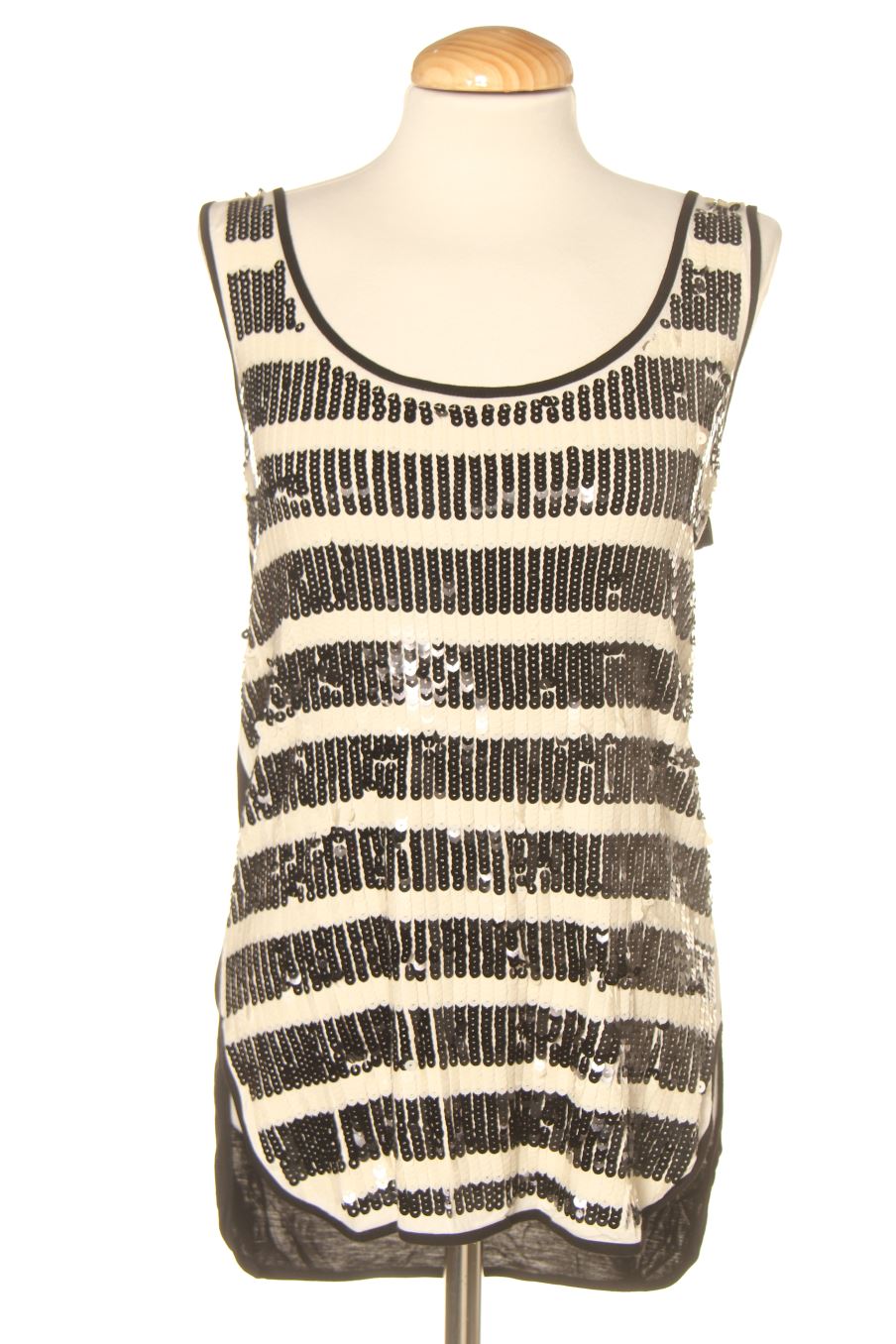 Top de Mango de la talla S, de color negro